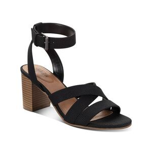 STYLE & COMPANY Womens Tan Black Sabinaa Round Toe Block Heel Heeled Sandal 10 M